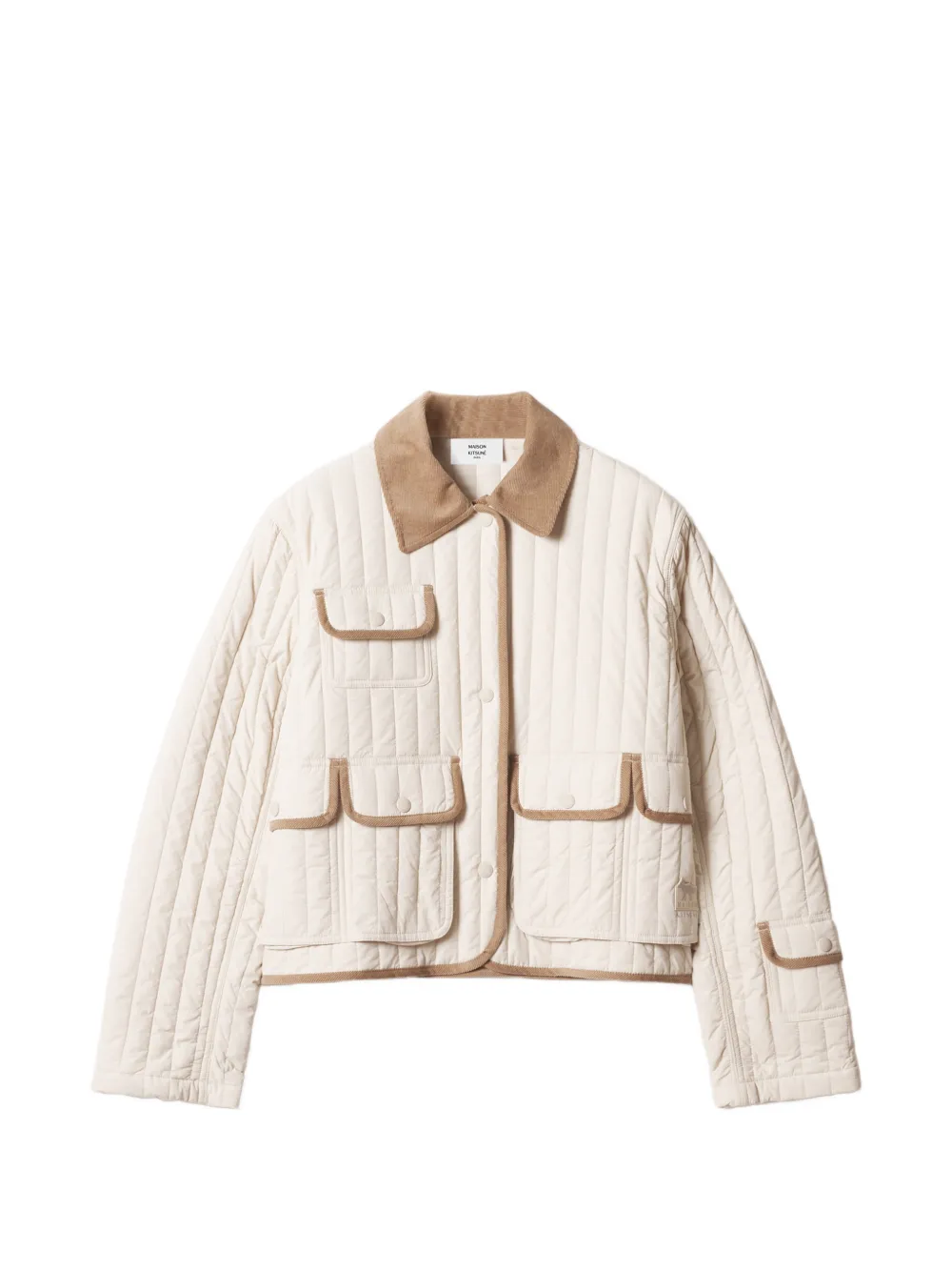 Maison Kitsuné quilted corduroy-collar jacket