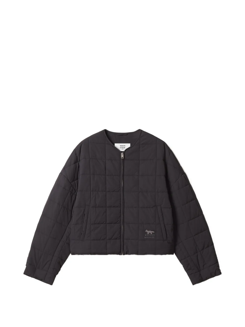 Maison Kitsuné quilted logo-print jacket