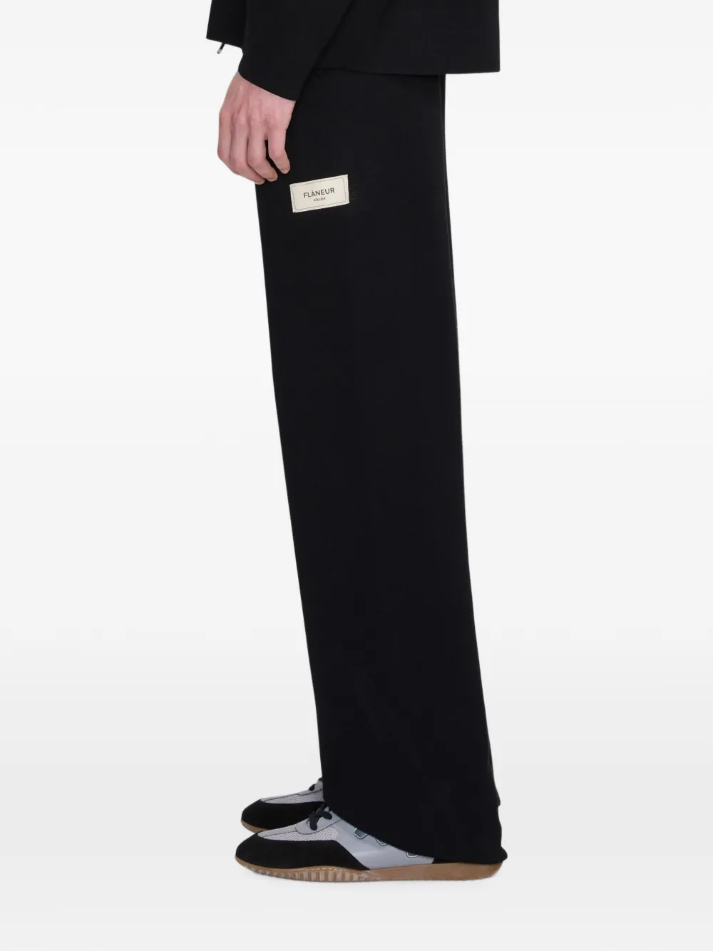 FLÂNEUR Atelier gebreide broek Zwart