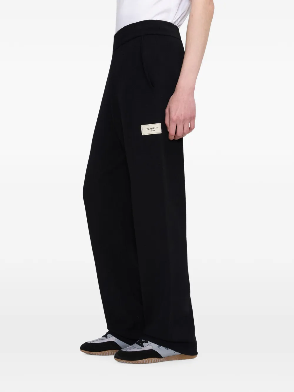 FLÂNEUR Atelier gebreide broek Zwart