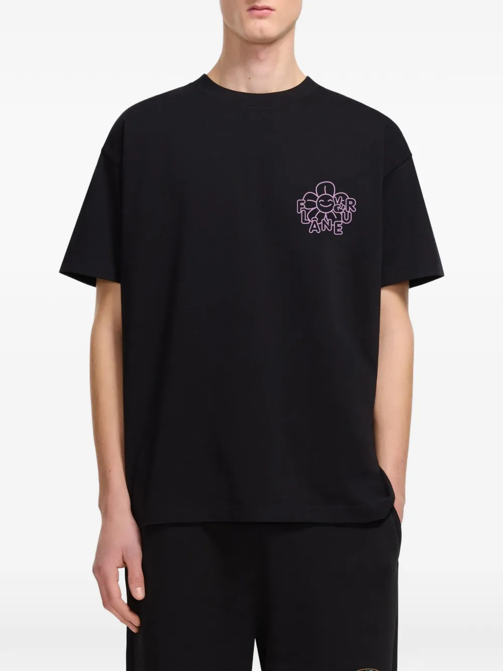 FLÂNEUR T-shirt met print Zwart