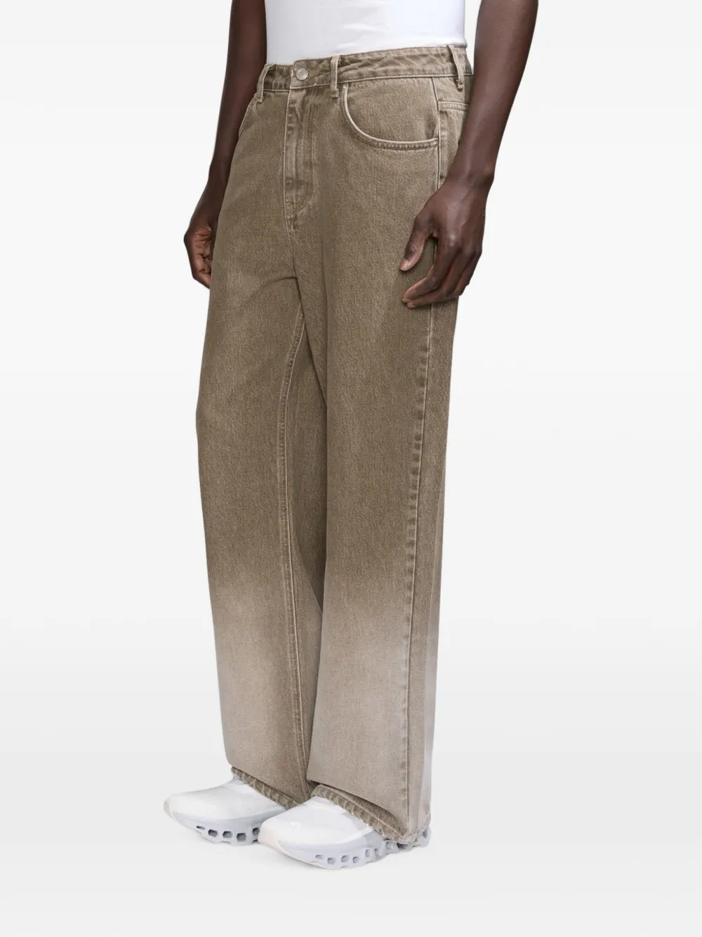 FLÂNEUR Ruimvallende jeans met vervaagd effect Grijs