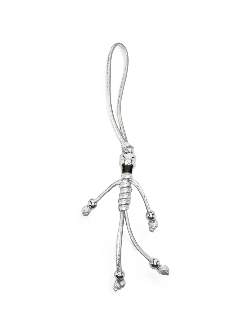 Zadig&Voltaire Leren sleutelhanger met doodskopdetail Zilver