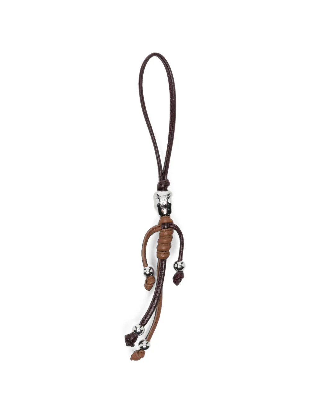 Zadig&Voltaire skull-charm knotted keyring Paars