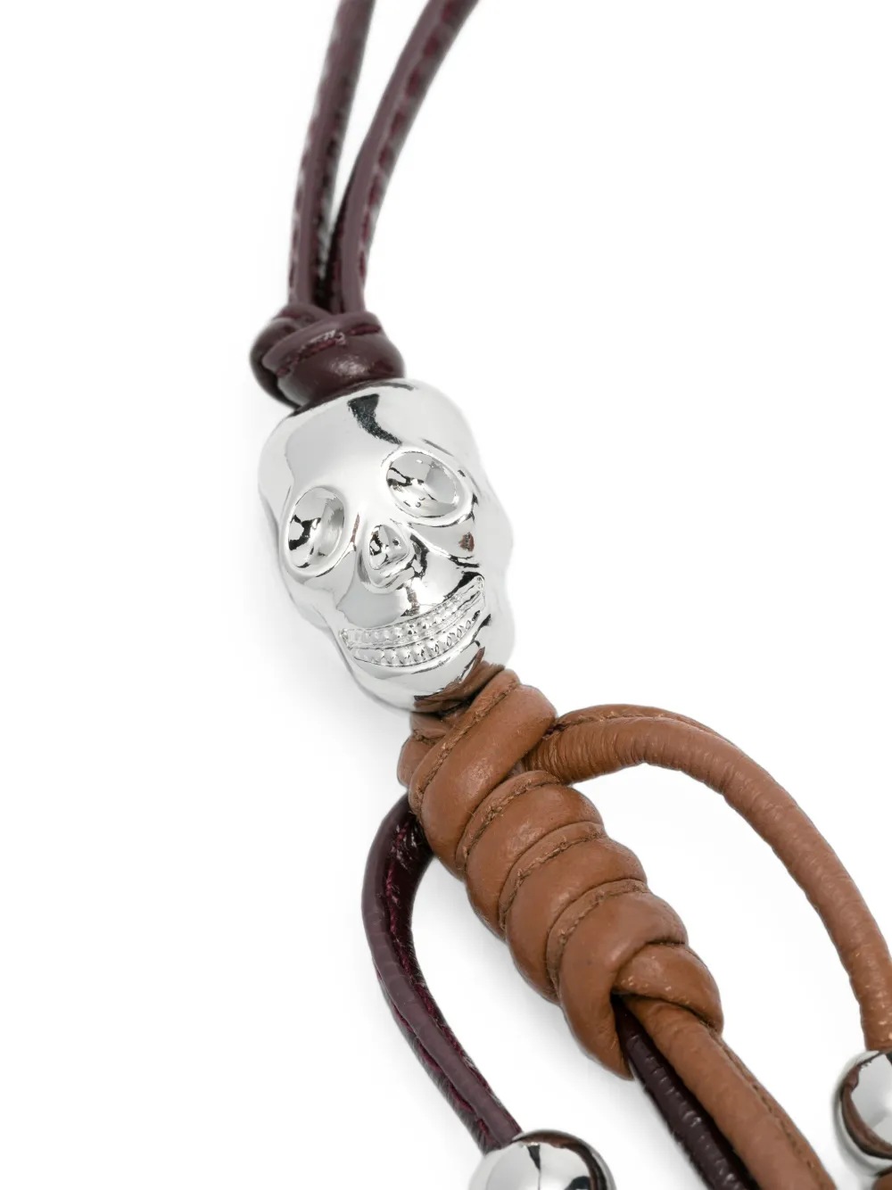 Zadig&Voltaire skull-charm knotted keyring Paars