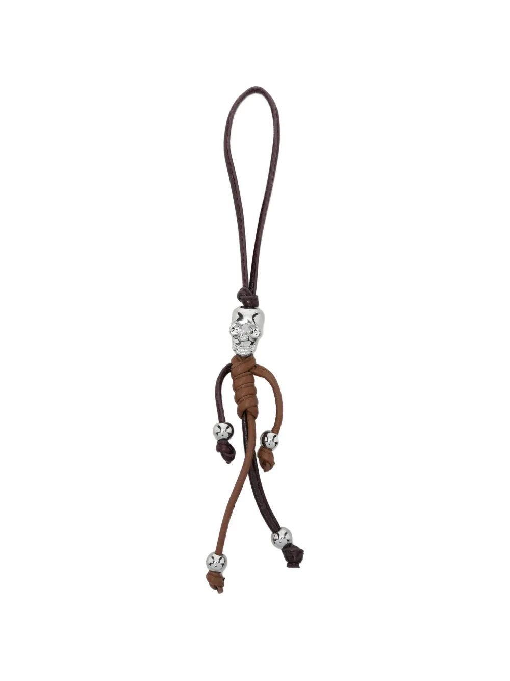 Zadig&Voltaire skull-charm knotted keyring