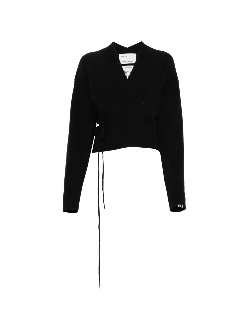 extreme cashmere Ella wrap-around cardigan - Nero
