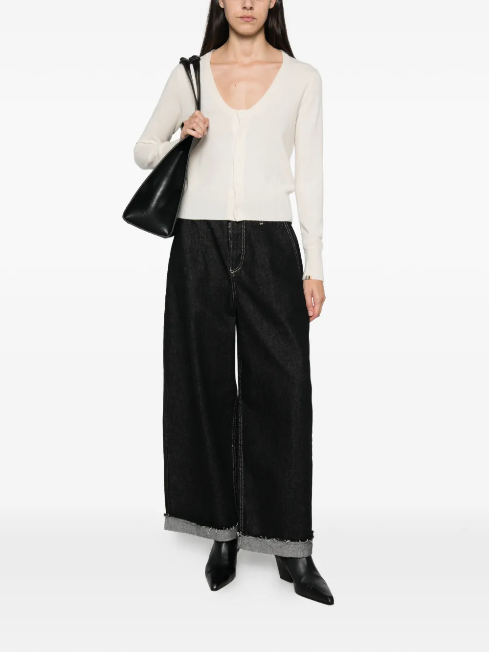 extreme cashmere Dorothea geribbeld vest Beige