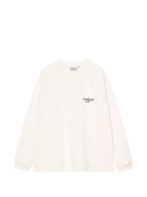Carhartt WIP langærmet Signature T-shirt med broderet logo