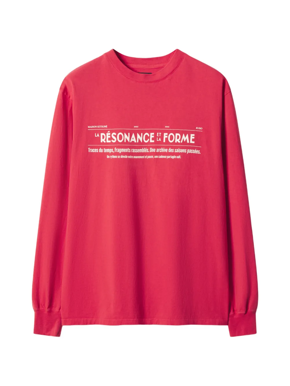 Maison Kitsuné slogan-print long-sleeve T-shirt