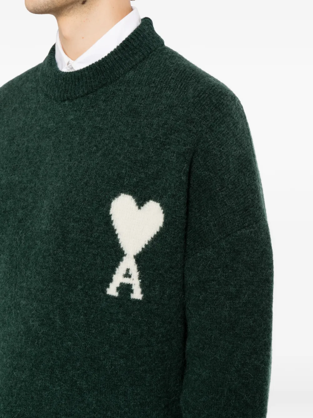 AMI Paris graphic-print sweatshirt Groen