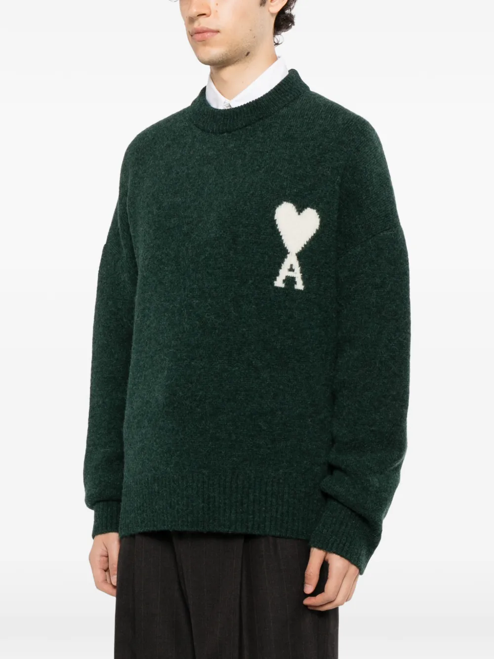 AMI Paris graphic-print sweatshirt Groen