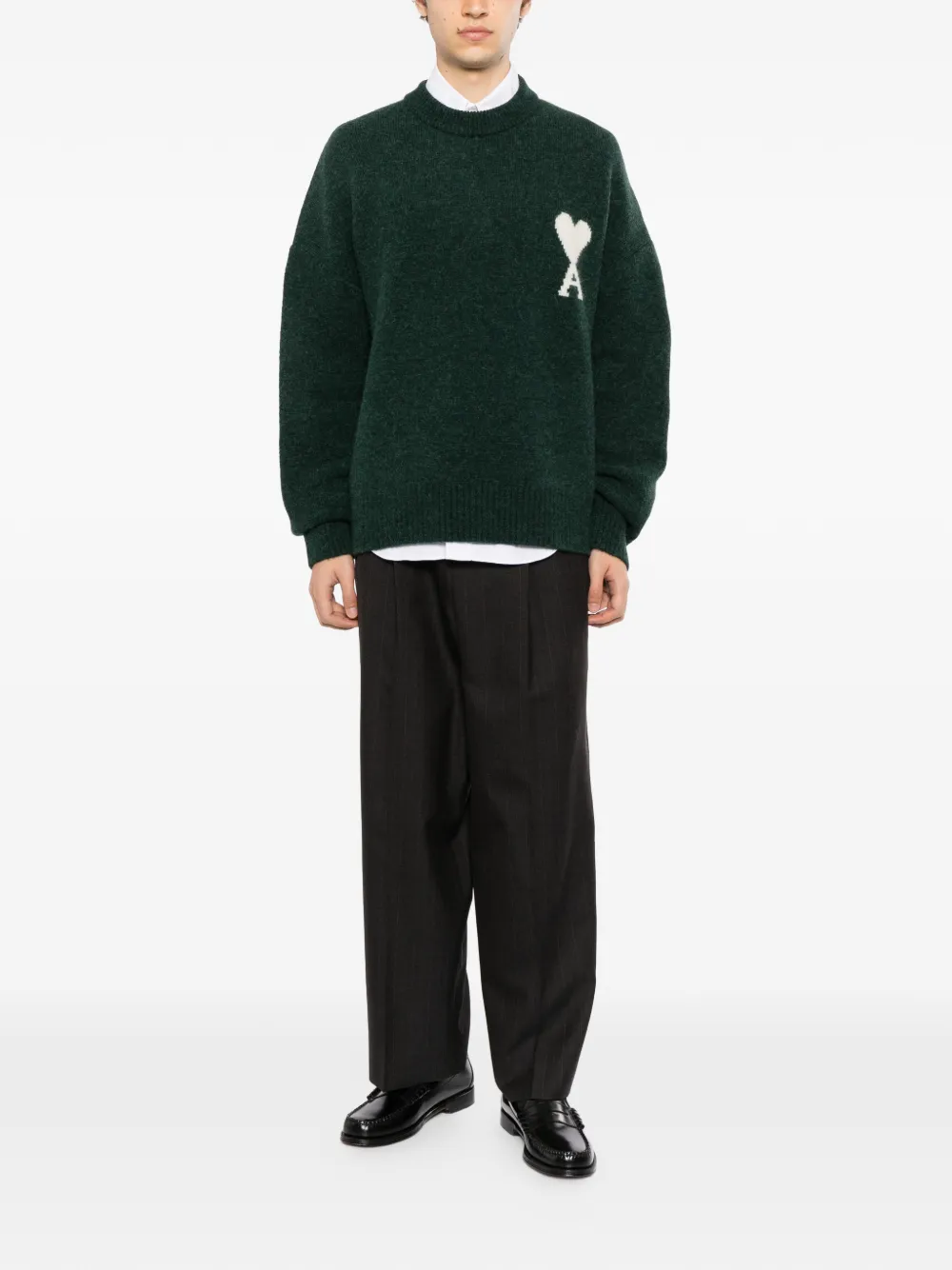 AMI Paris graphic-print sweatshirt Groen