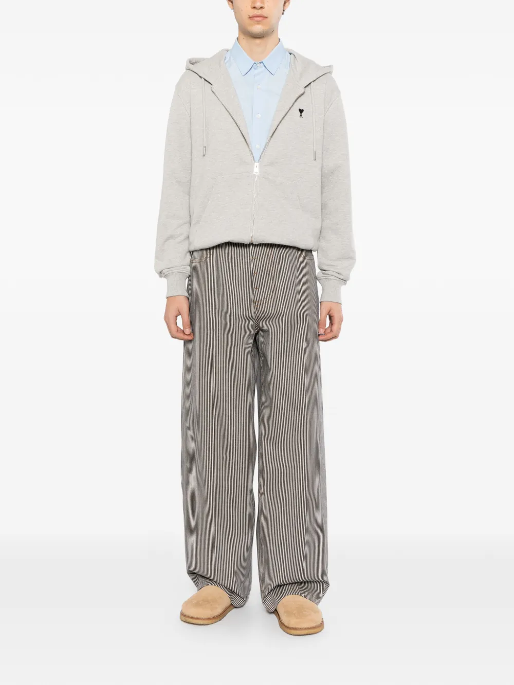 AMI Paris Gestreepte jeans Blauw