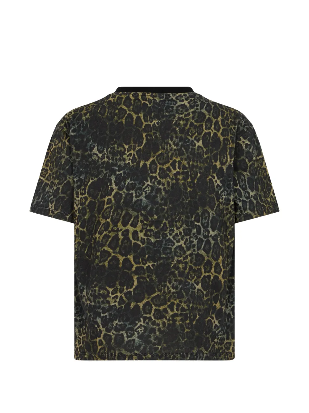 Just Cavalli Kids T-shirt met luipaard-print en logo-print Zwart