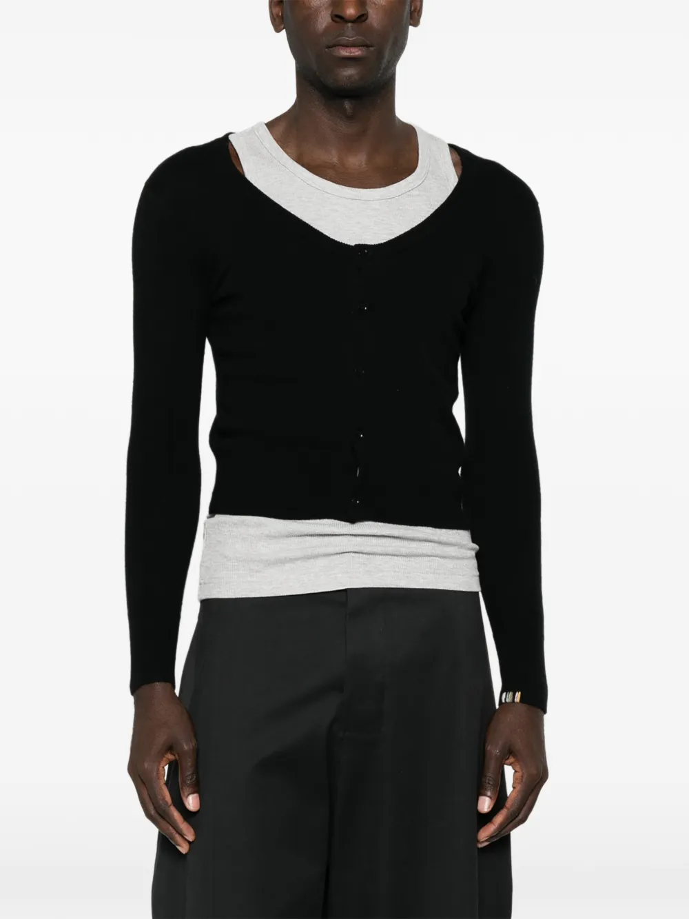 extreme cashmere Dorothea vest met knopen Zwart