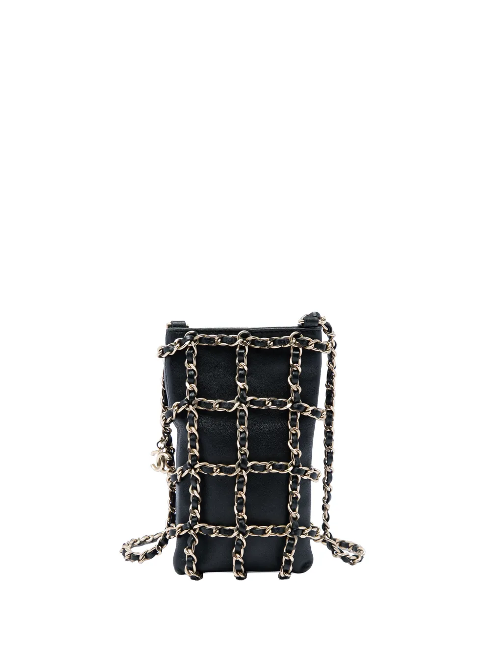 CHANEL Pre-Owned 2019 Lambskin Tech Me Out Clutch With Chain crossbody bag - Nero