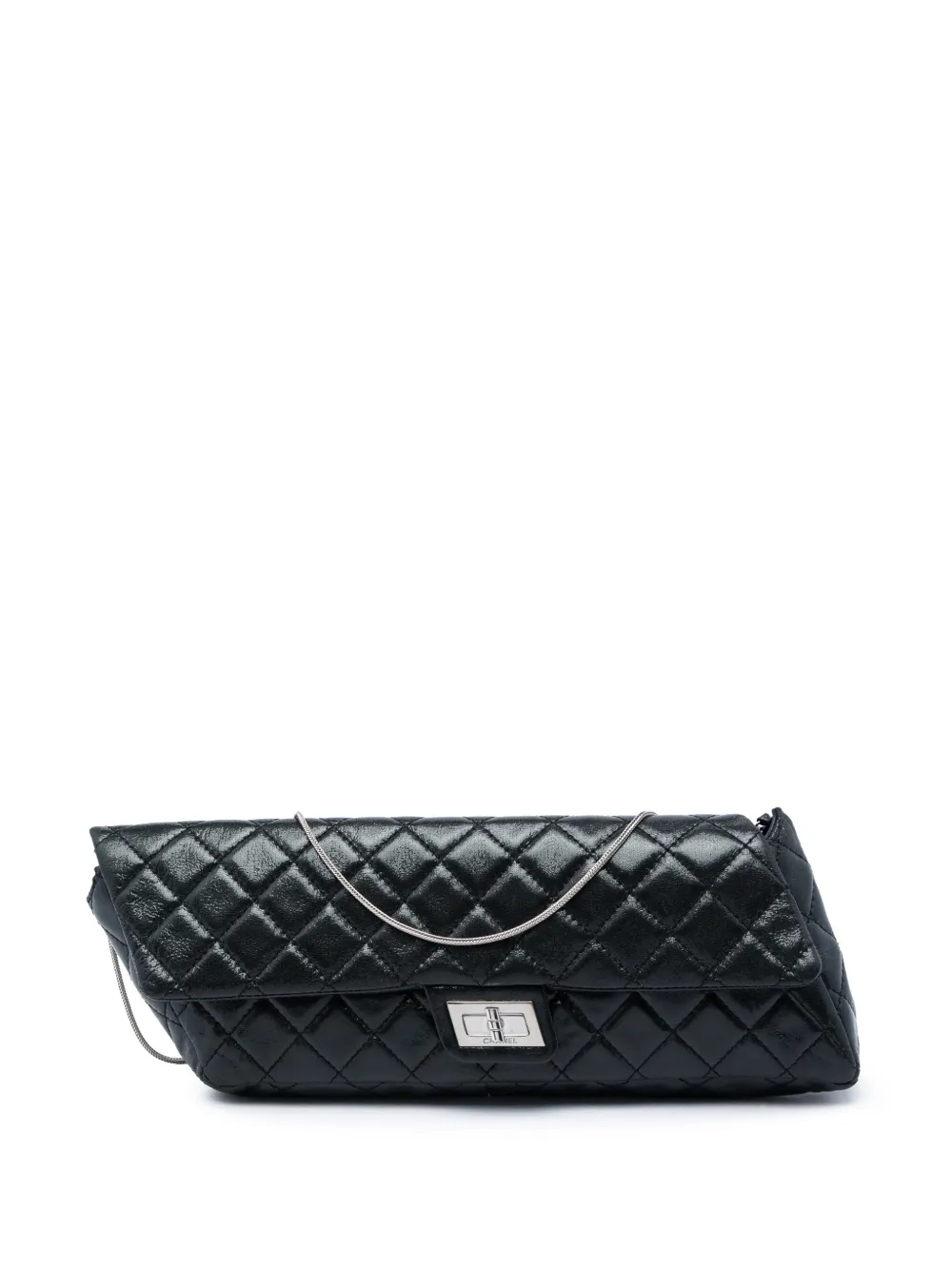 CHANEL Pre-Owned 2008-2009 Glazed Calfskin Reissue 2.55 Clutch With Chain shoulder bag - Nero