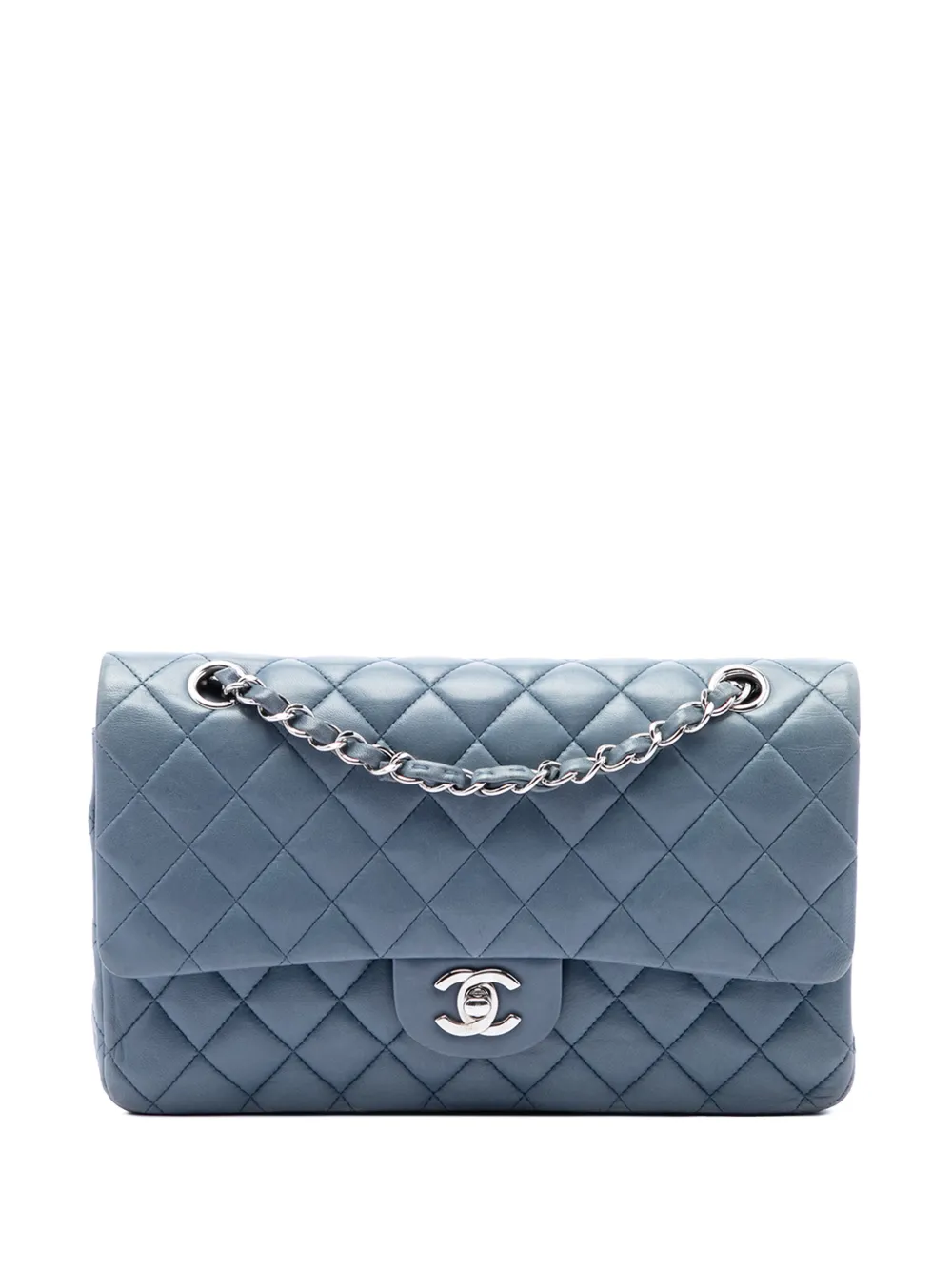 CHANEL Pre-Owned 2012-2013 Medium Classic Lambskin Double Flap shoulder bag - Blu