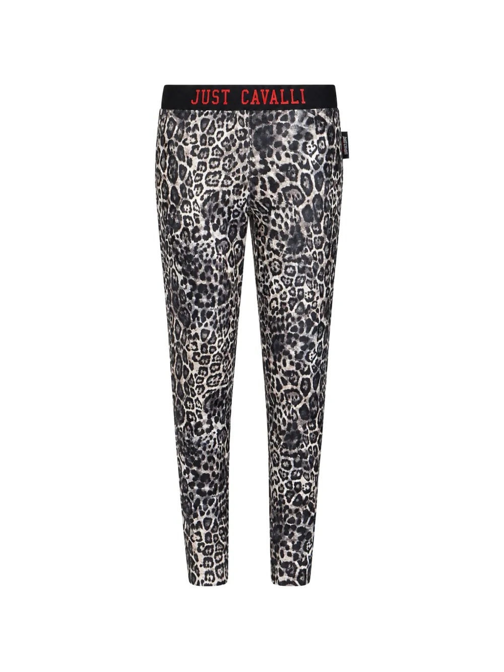 Just Cavalli Kids leopard-print logo-waistband leggings - Nero