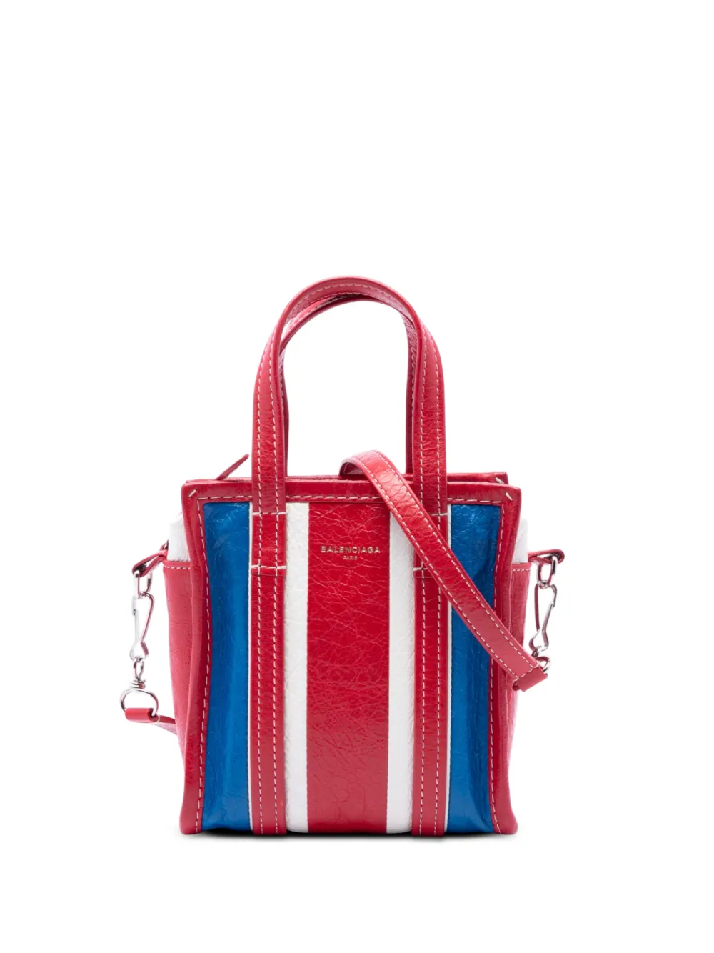 Balenciaga Pre-Owned 2018 XS Bazar Satchel-Tasche aus Lammleder - Rot