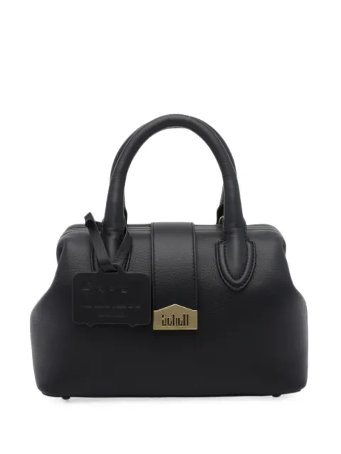 SCHELL  logo-plaque pebbled-leather tote bag