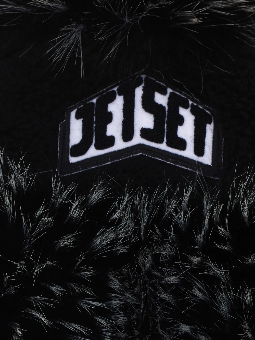 JETSET Axi fleece jack met afwerking van imitatiebont Zwart