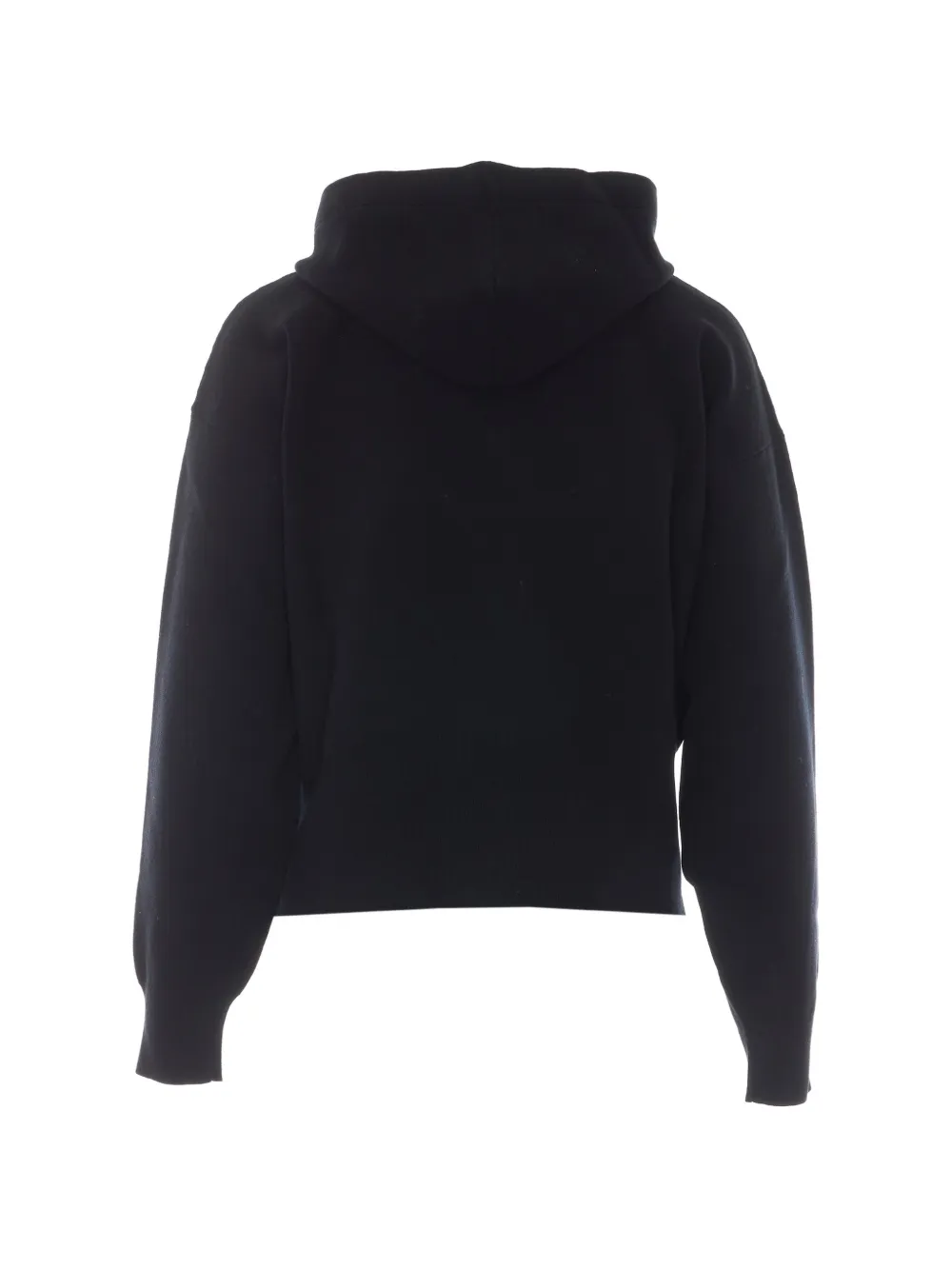 Roberto Collina zip-up knitted hoodie Zwart