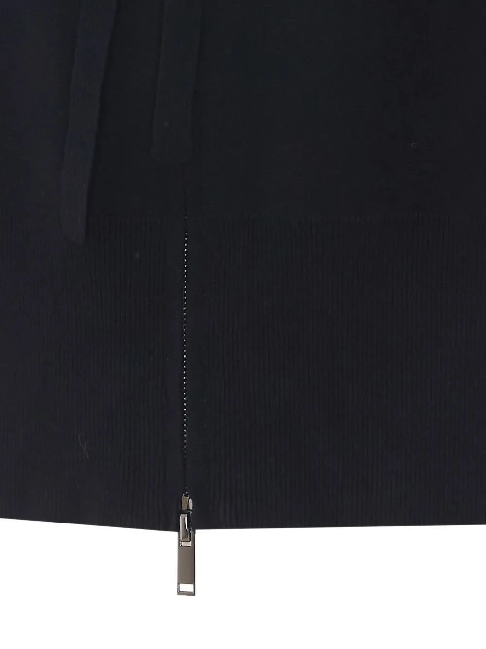 Roberto Collina zip-up knitted hoodie Zwart