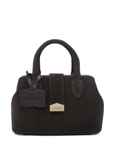 SCHELL  bolso shopper de ante con placa del logo