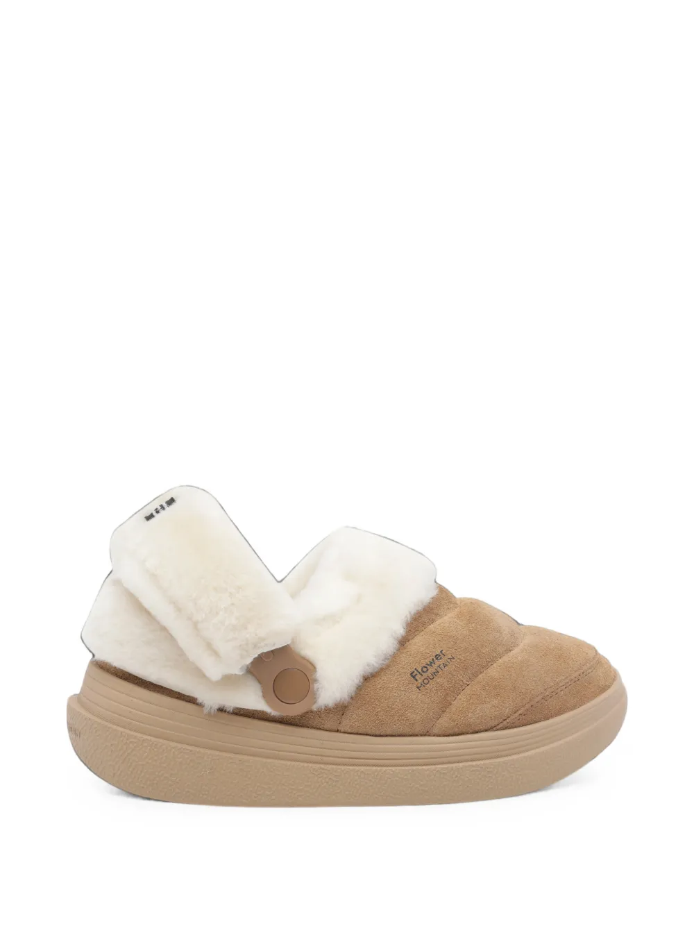 FLOWER MOUNTAIN Fami suede slippers Beige