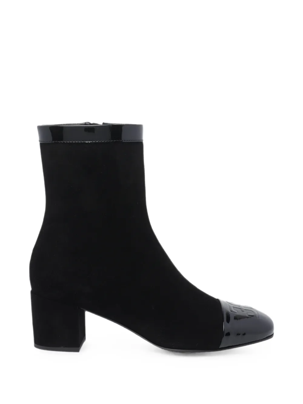 Fabi Patent-trimmed Panelled Boots In Black