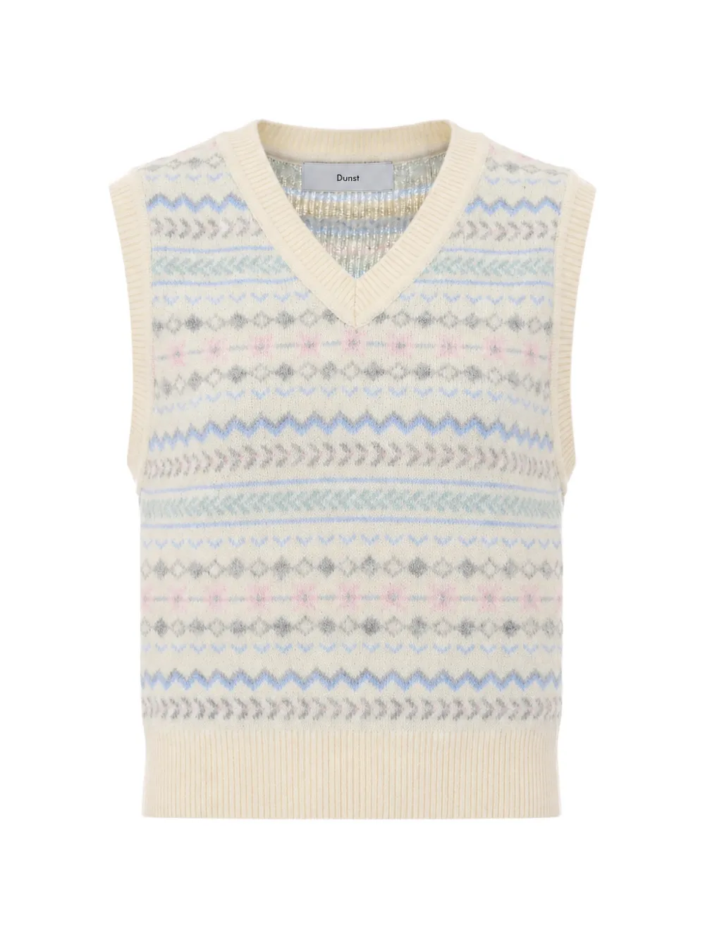 Dunst Fair Isle V-neck Vest In Multi