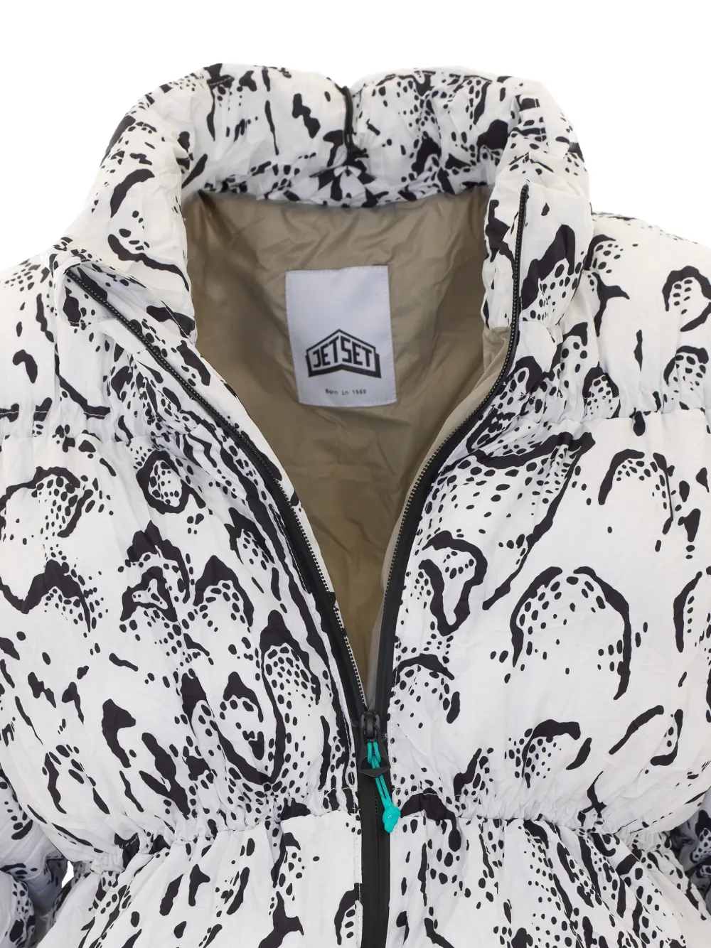 JETSET Halo snake-print puffer jacket Wit