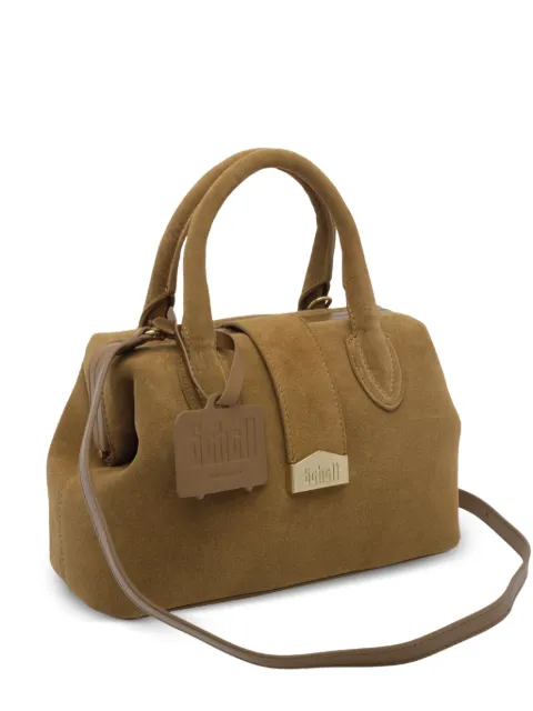 SCHELL tote de gamuza con placa del logo