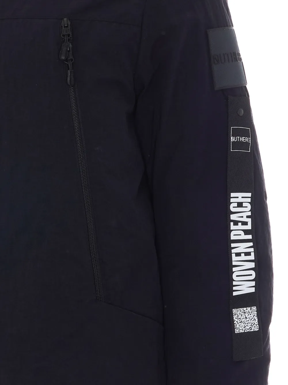 OUTHERE logo-patch hooded jacket Zwart