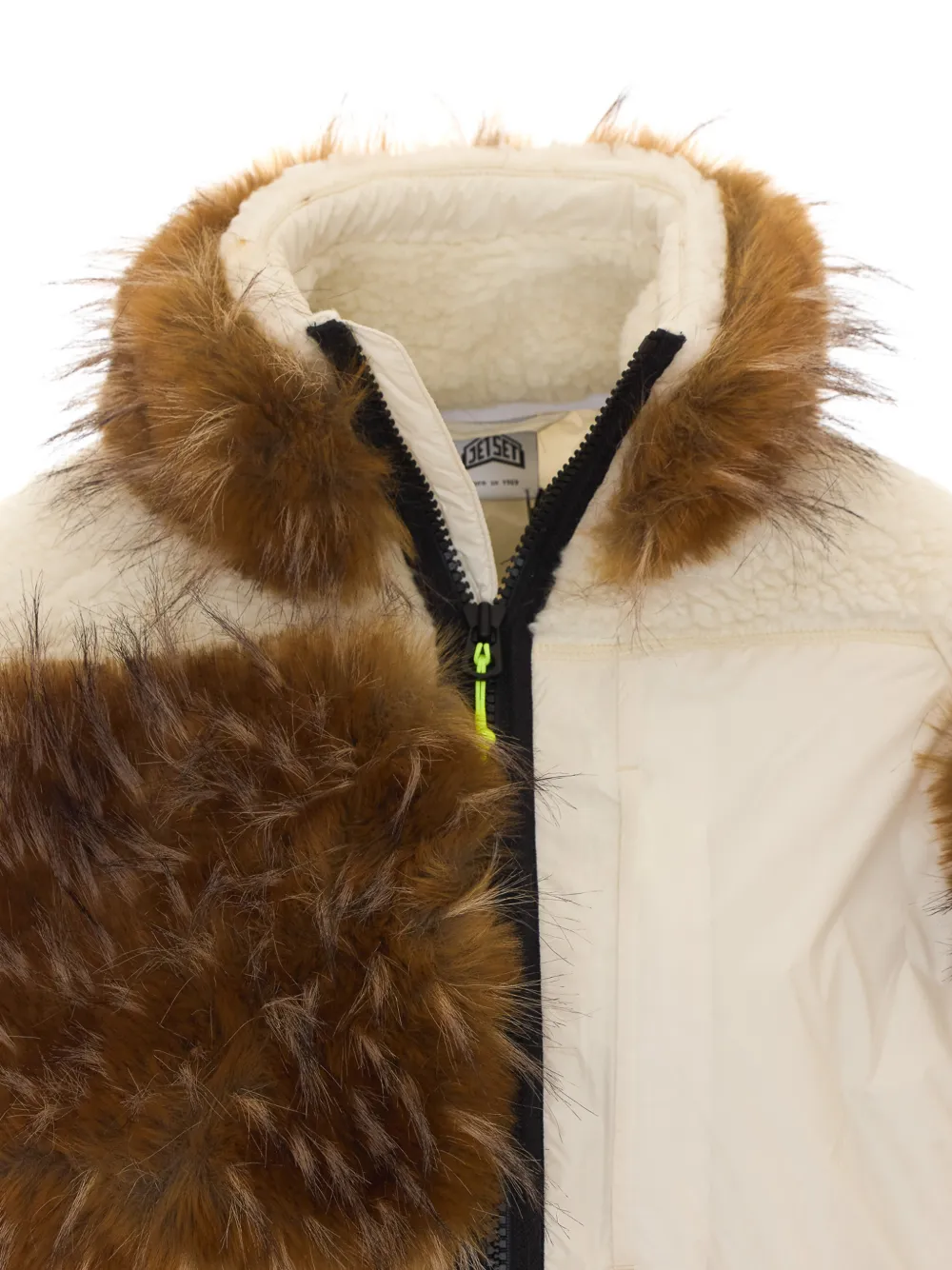 JETSET Axi faux-fur trimmed jacket Wit