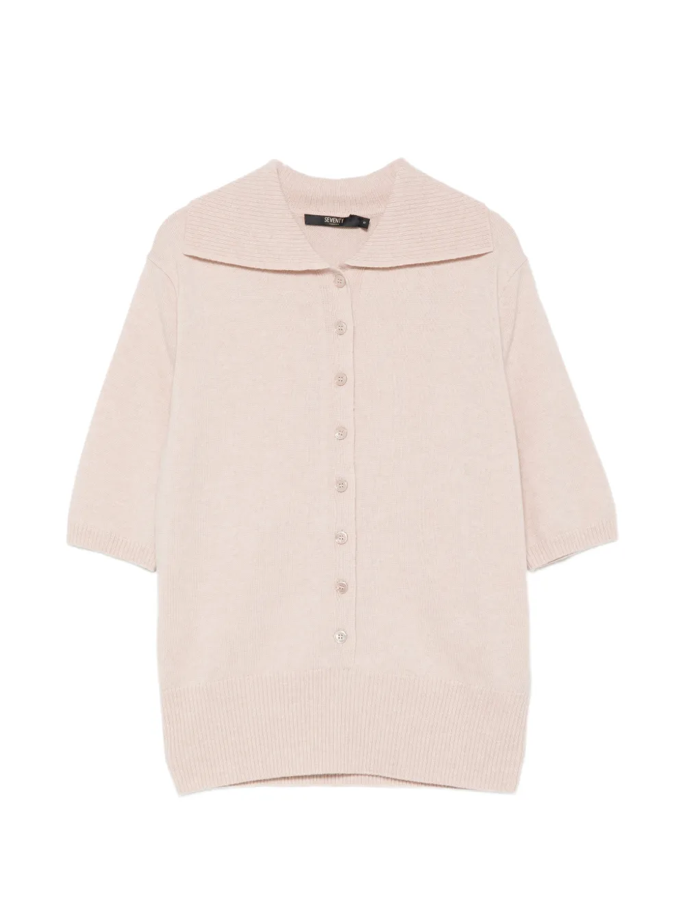 Seventy Maglione a maniche corte con abbottonatura - Rosa