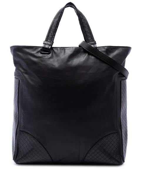 Bottega Veneta Pre-Owned bolso satchel de piel de napa convertible con ribete Intrecciato 2012-2026