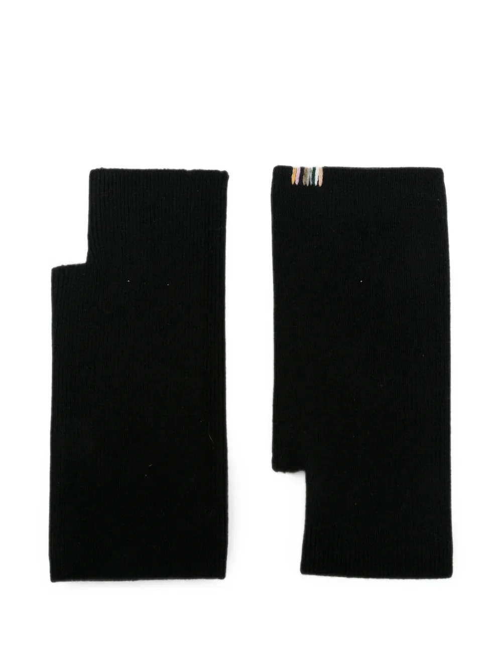 extreme cashmere Moufle ribbed-knit fingerless gloves