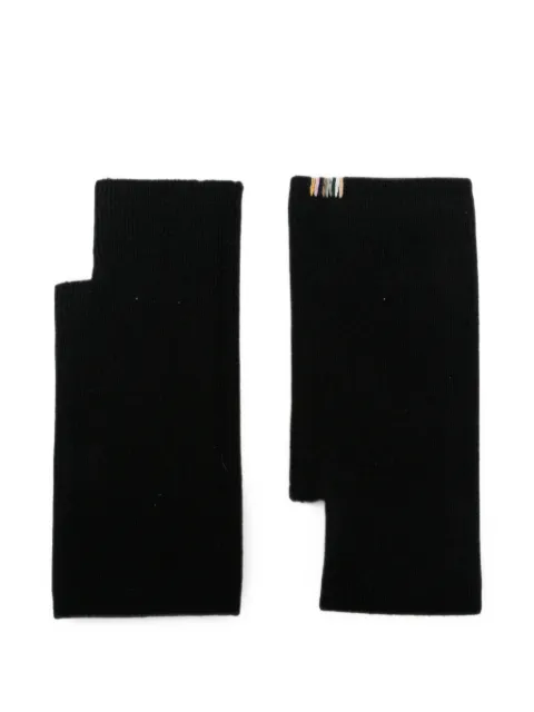 extreme cashmere Moufle ribbed-knit fingerless gloves