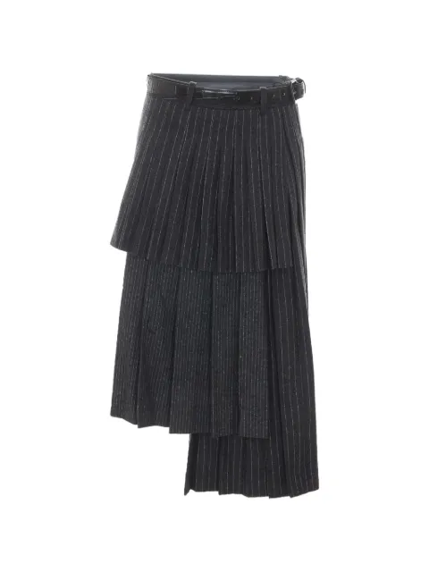 Sea Johanna pinstripe-pattern pleated midi skirt