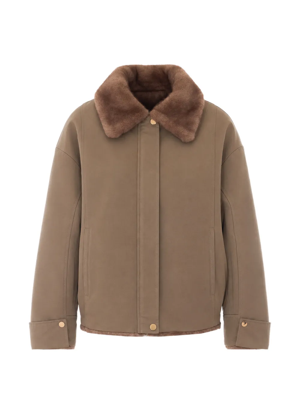 Bully Reversible Faux-fur Jacket In Brown