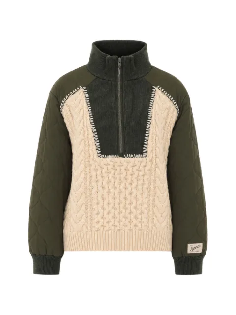 Sea quilted cable-knit sweater