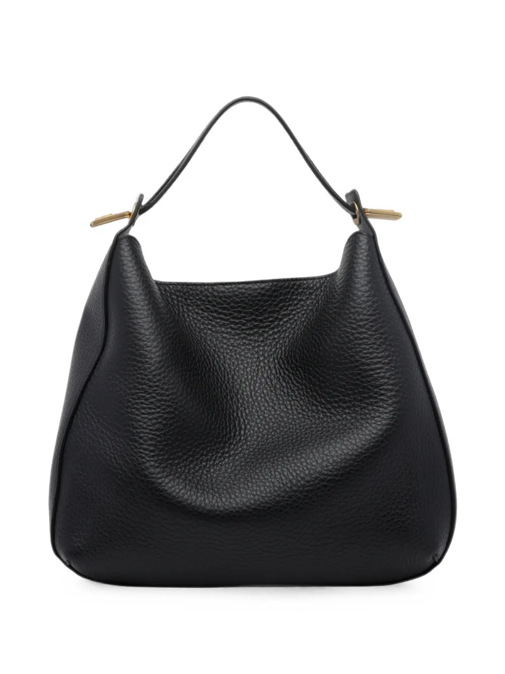 Fabi Lilly Leather Shoulder Bag In Black