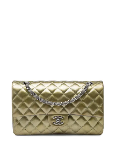 CHANEL Pre-Owned 2012 Medium Classic Striated Patent Double Flap shoulder bag