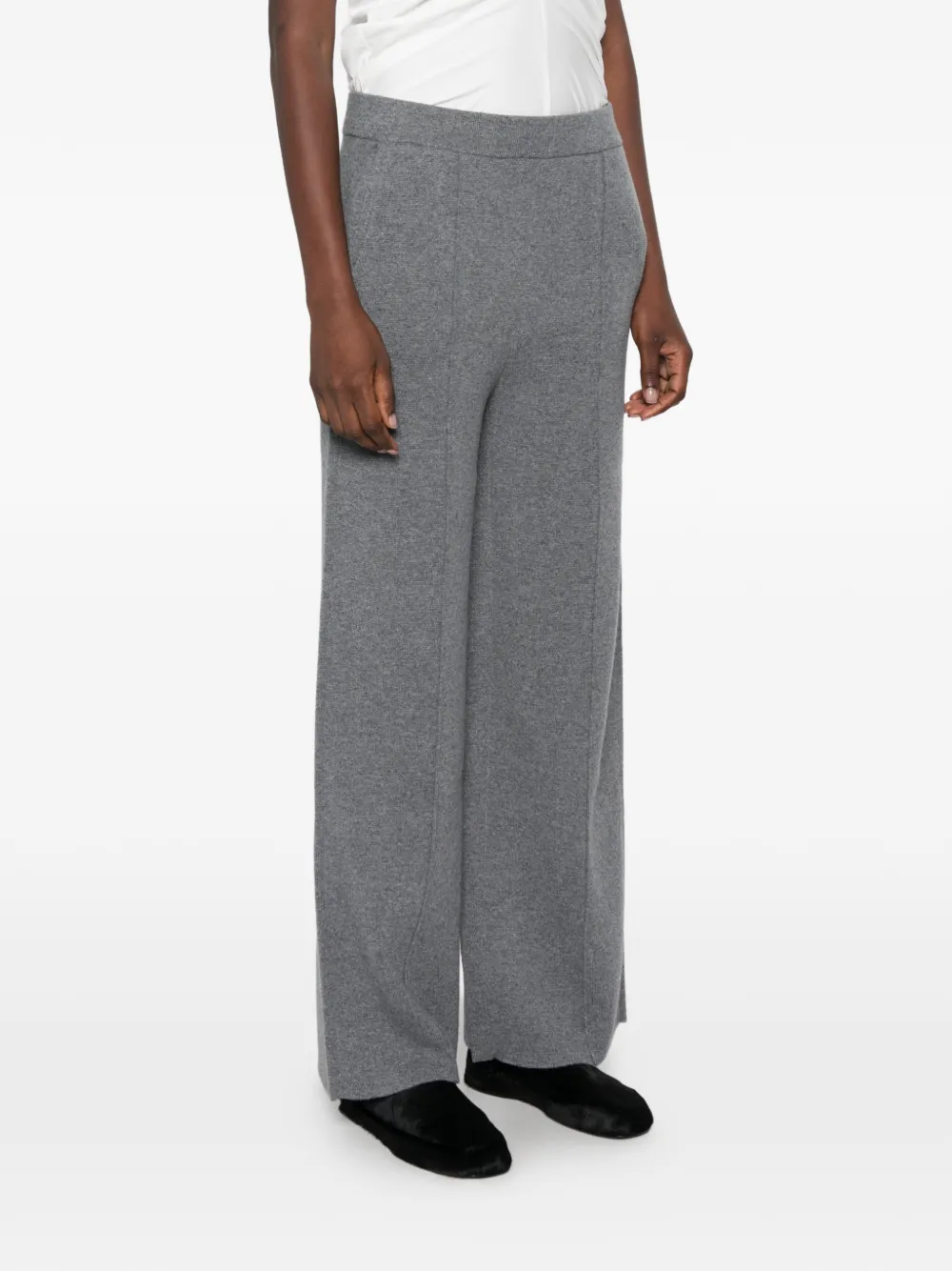 kujten Dion broek met wijde pijpen Grijs