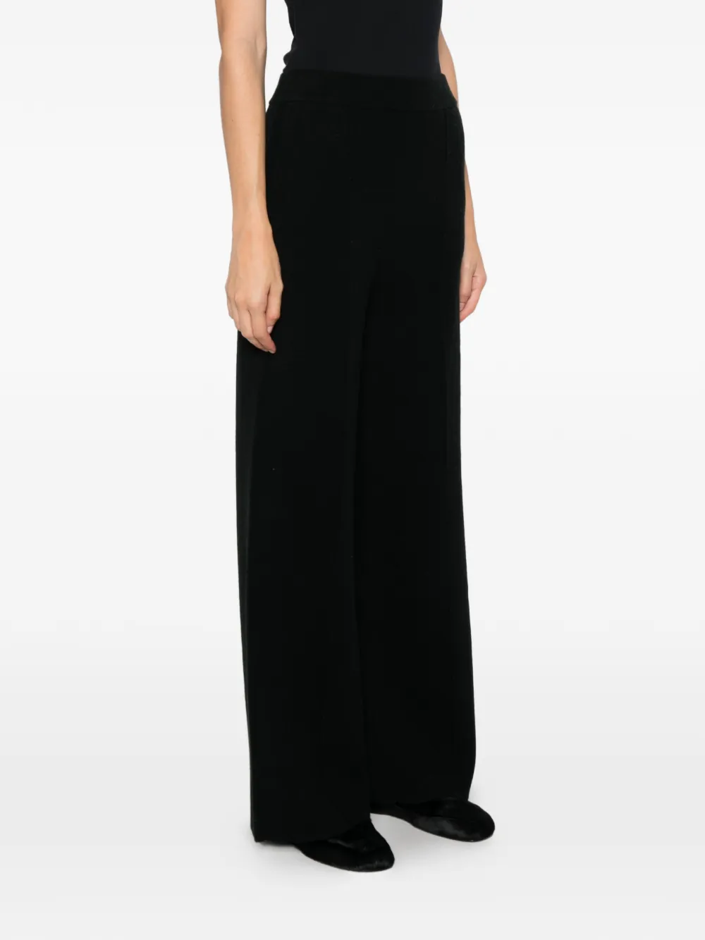 kujten Dion broek met wijde pijpen Zwart