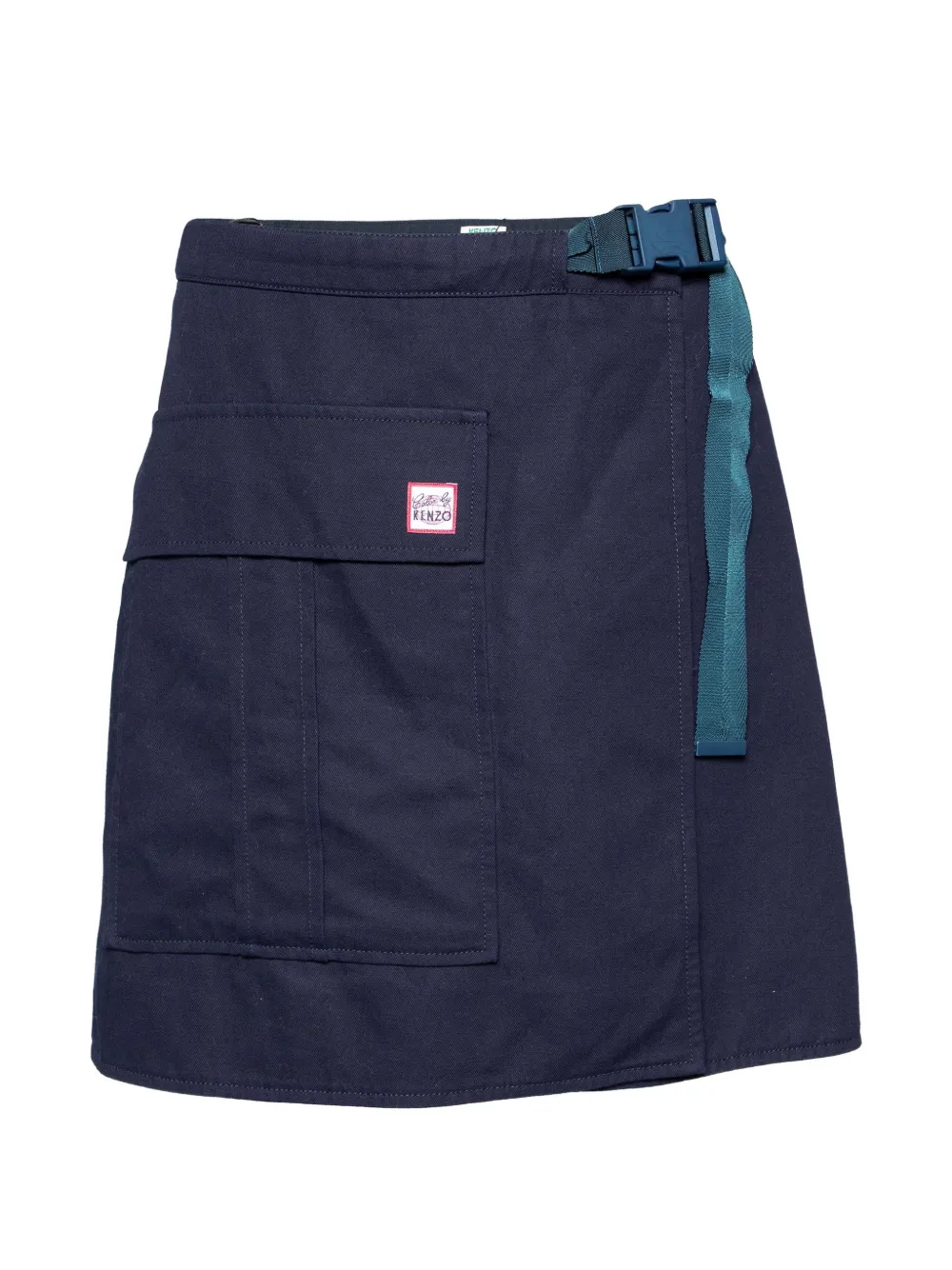 Kenzo Pre-Owned wrap buckle skirt - Blu