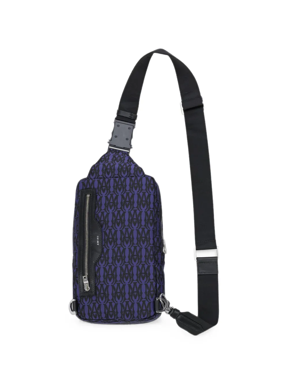 AMIRI MA schoudertas met logo en monogram-patroon Paars